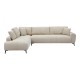Γωνιακός καναπές Veneto  δεξιά γωνία ύφασμα μπεζ 298x208x85εκ