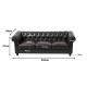 Kαναπές τριθέσιος τ. Chesterfield  pu κυπαρισσί 203x84x67εκ--(Eλάχ.Ποσότητα:)