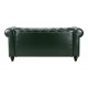 Kαναπές διθέσιος τ. Chesterfield  pu κυπαρισσί 160x84x67εκ
