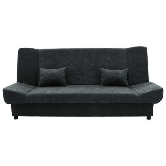 Kαναπές-κρεβάτι Tiko pakoworld 3θέσιος με αποθηκευτικό χώρο ύφασμα ανθρακί 200x85x90εκ Model: 078-000016