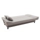 Kαναπές-κρεβάτι Tiko pakoworld 3θέσιος με αποθηκευτικό χώρο ύφασμα γκρι 200x85x90εκ Model: 078-000017