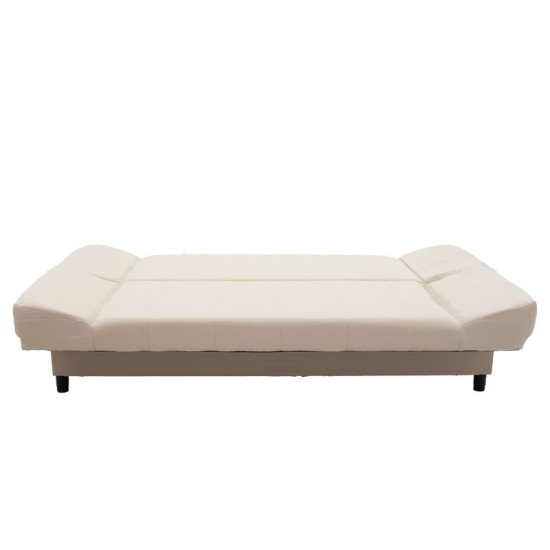 Kαναπές-κρεβάτι Tiko pakoworld 3θέσιος αποθηκευτικός χώρος ύφασμα μπεζ 200x85x90εκ Model: 078-000018