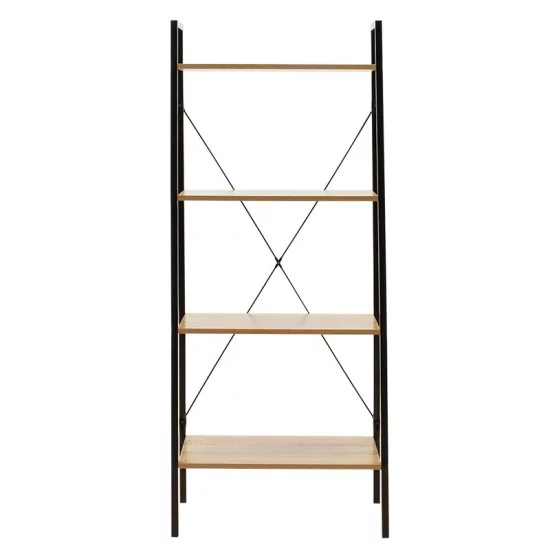 Βιβλιοθήκη- Ραφιέρα Ramon φυσικό-μαύρο 60x23x145,5εκ Βιβλιοθήκη- Ραφιέρα Ramon φυσικό-μαύρο 60x23x145,5εκ