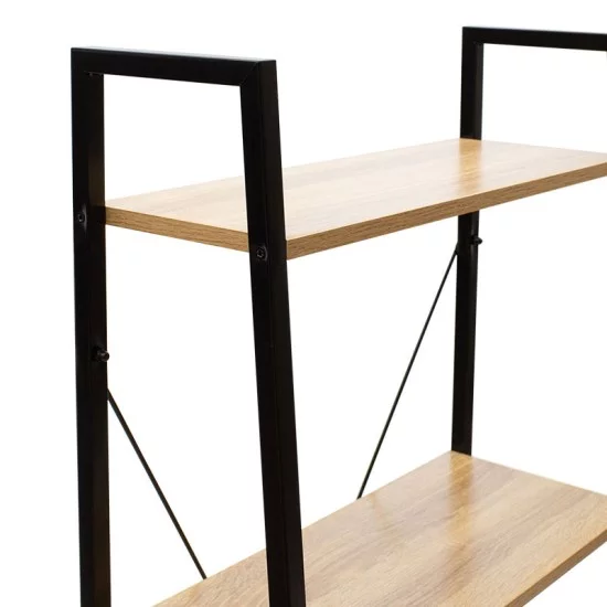 Βιβλιοθήκη- Ραφιέρα Ramon φυσικό-μαύρο 60x23x145,5εκ Βιβλιοθήκη- Ραφιέρα Ramon φυσικό-μαύρο 60x23x145,5εκ