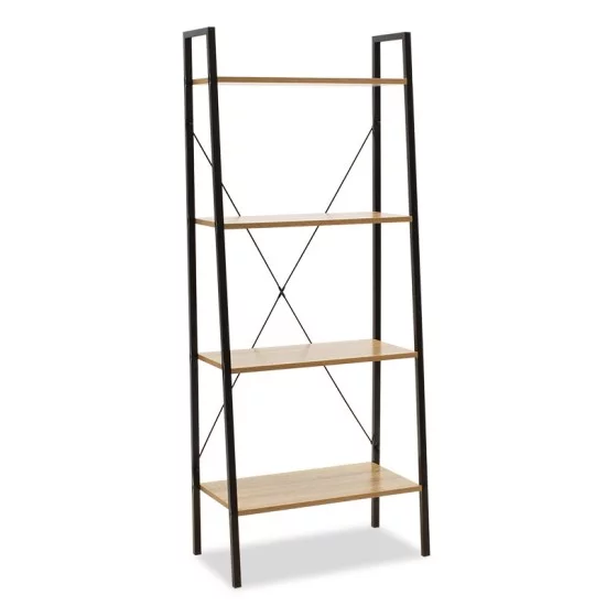 Βιβλιοθήκη- Ραφιέρα Ramon φυσικό-μαύρο 60x23x145,5εκ Βιβλιοθήκη- Ραφιέρα Ramon φυσικό-μαύρο 60x23x145,5εκ