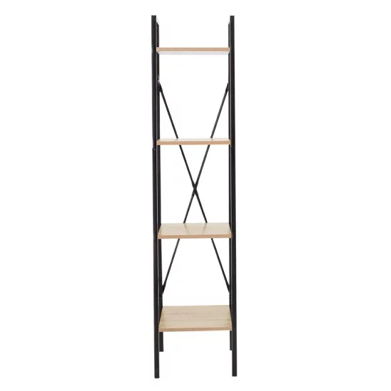 Βιβλιοθήκη Ramon  φυσικό-μαύρο 34x32,5x148εκ
