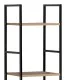 Βιβλιοθήκη Azuel  φυσικό-μαύρο μέταλλο 29x23.5x144εκ