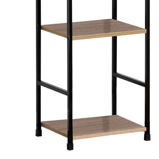 Βιβλιοθήκη Azuel  φυσικό-μαύρο μέταλλο 29x23.5x144εκ