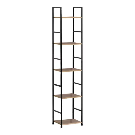 Βιβλιοθήκη Azuel  φυσικό-μαύρο μέταλλο 29x23.5x144εκ