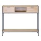 Κονσόλα Regando σε oak απόχρωση με μαύρο μέταλλο 100x35x80εκ Κονσόλα Regando σε oak απόχρωση με μαύρο μέταλλο 100x35x80εκ