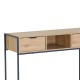 Κονσόλα Regando σε oak απόχρωση με μαύρο μέταλλο 100x35x80εκ Κονσόλα Regando σε oak απόχρωση με μαύρο μέταλλο 100x35x80εκ