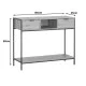 Κονσόλα Regando  σε oak απόχρωση με μαύρο μέταλλο 100x35x80εκ