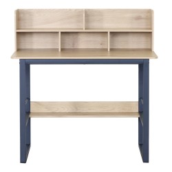 Γραφείο εργασίας Biuro  oak- μαύρο μέταλλο 120x60x103εκ