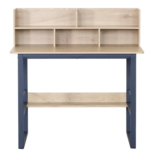 Γραφείο εργασίας Biuro  oak- μαύρο μέταλλο 120x60x103εκ