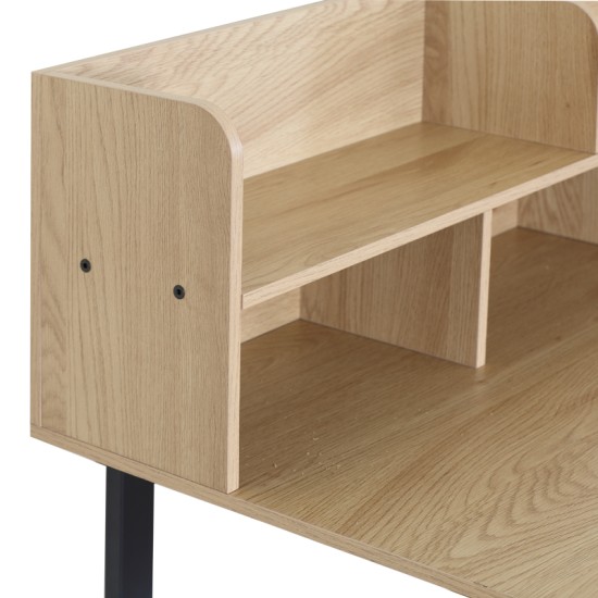 Γραφείο εργασίας Biuro  oak- μαύρο μέταλλο 120x60x103εκ