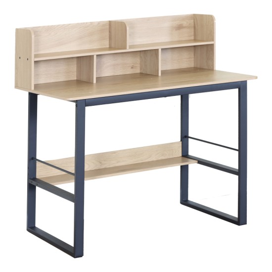 Γραφείο εργασίας Biuro  oak- μαύρο μέταλλο 120x60x103εκ