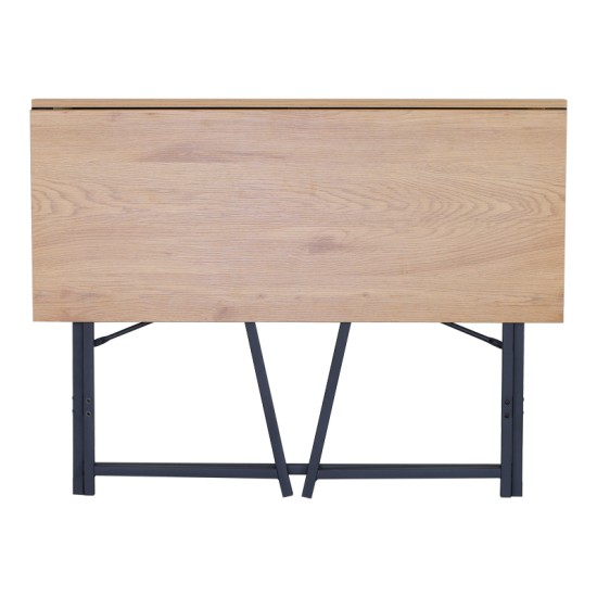 Γραφείο εργασίας Siklo  πτυσσόμενο oak- μαύρο μέταλλο 100x46x75.5εκ