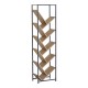 Βιβλιοθήκη Orunta  oak- μαύρο μέταλλο 40x26.5x150εκ