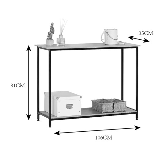 Κονσόλα Shima  oak- μαύρο μέταλλο 106x35x81εκ