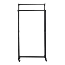 Κρεμάστρα δαπέδου Ganco  μαύρο μέταλλο 74.5x39x157εκ