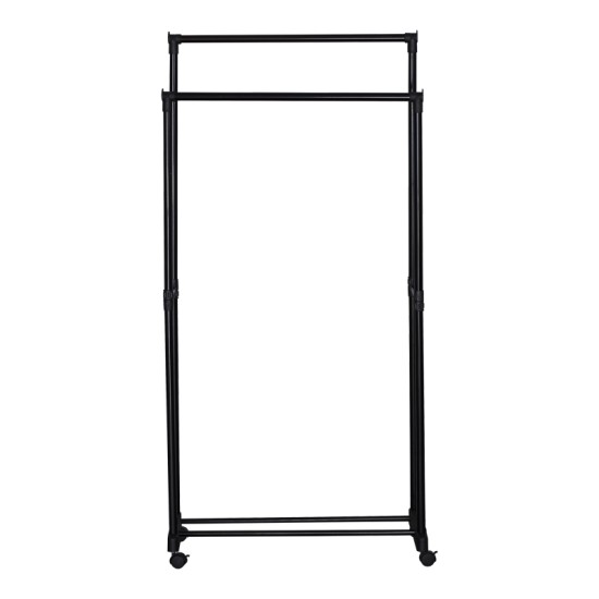 Κρεμάστρα δαπέδου Ganco  μαύρο μέταλλο 74.5x39x157εκ