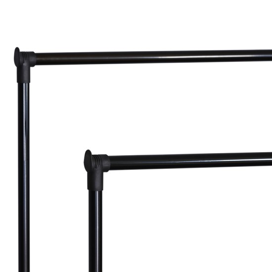 Κρεμάστρα δαπέδου Ganco  μαύρο μέταλλο 74.5x39x157εκ