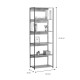 Βιβλιοθήκη Kaliano  oak-μαύρο μέταλλο 59.5x35x176.5εκ