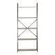 Βιβλιοθήκη Manlo  oak με μαύρο μέταλλο 58.6x23.5x144εκ