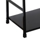 Βιβλιοθήκη Manlo  μαύρο μέταλλο 58.6x23.5x144εκ
