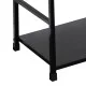 Βιβλιοθήκη Manlo  μαύρο μέταλλο 58.6x23.5x144εκ