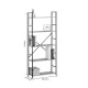 Βιβλιοθήκη Manlo  μαύρο μέταλλο 58.6x23.5x144εκ