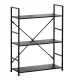 Βιβλιοθήκη-ραφιέρα Manlo  μαύρο μέταλλο 58.6x23.5x80εκ