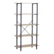 Βιβλιοθήκη Nebranzo  oak με μαύρο μέταλλο 80x34x155.3εκ