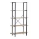 Βιβλιοθήκη Nebranzo  oak με μαύρο μέταλλο 80x34x155.3εκ