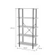 Βιβλιοθήκη Nebranzo  oak με μαύρο μέταλλο 80x34x155.3εκ