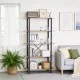 Βιβλιοθήκη Nebranzo  oak με μαύρο μέταλλο 80x34x155.3εκ