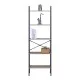 Βιβλιοθήκη Jebia  oak με μαύρο μέταλλο 56x37x172.2εκ