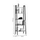 Βιβλιοθήκη Jebia  oak με μαύρο μέταλλο 56x37x172.2εκ
