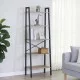 Βιβλιοθήκη Jebia  oak με μαύρο μέταλλο 56x37x172.2εκ