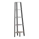 Γωνιακή βιβλιοθήκη Arvia  oak με μαύρο μέταλλο 53.4x37.8x160.3εκ