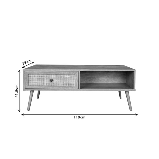 Τραπέζι σαλονιού Oslo  sonoma 110x59x41,5εκ Model: 086-000005