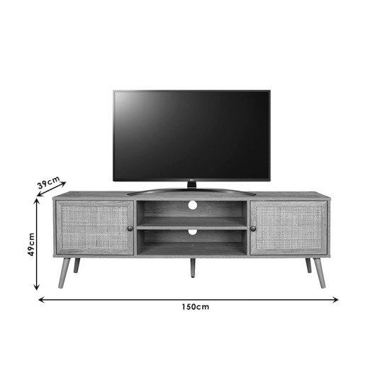 Έπιπλο τηλεόρασης Oslo  sonoma 150x39x49εκ Model: 086-000012