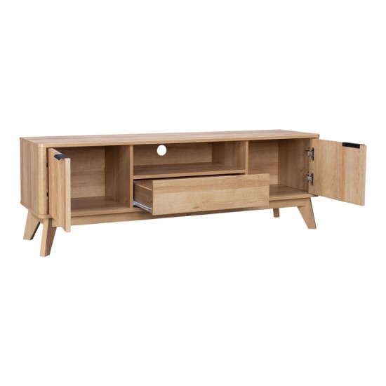 Έπιπλο τηλεόρασης Hamea mdf σε φυσική απόχρωση 145x39,5x49εκ Έπιπλο τηλεόρασης Hamea mdf σε φυσική απόχρωση 145x39,5x49εκ