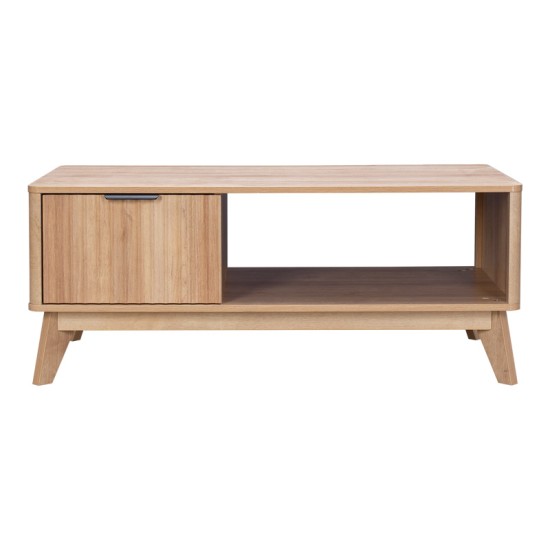 Τραπέζι σαλονιού Hamea  mdf σε φυσική απόχρωση 110x55,2x45εκ
