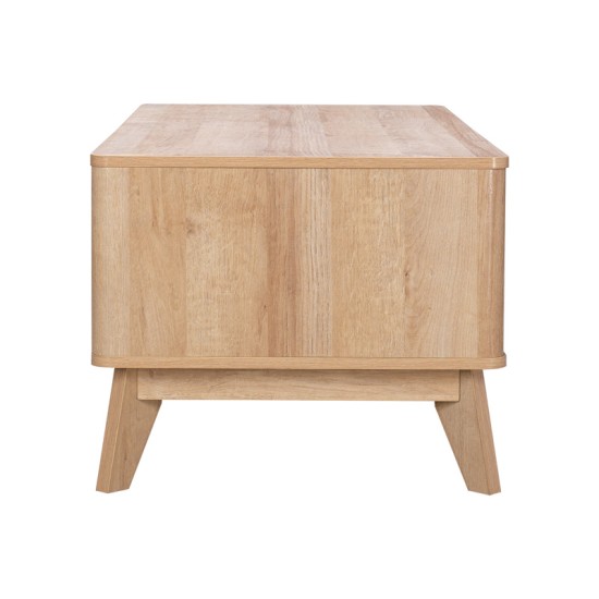 Τραπέζι σαλονιού Hamea  mdf σε φυσική απόχρωση 110x55,2x45εκ