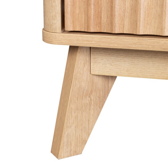 Τραπέζι σαλονιού Hamea  mdf σε φυσική απόχρωση 110x55,2x45εκ