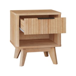 Κομοδίνο Hamea  mdf σε φυσική απόχρωση 45x39.5x50.2εκ