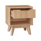 Κομοδίνο Hamea  mdf σε φυσική απόχρωση 45x39.5x50.2εκ