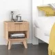 Κομοδίνο Hamea  mdf σε φυσική απόχρωση 45x39.5x50.2εκ