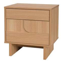 Κομοδίνο Jenfia  mdf σε φυσική απόχρωση 48x39x50,5εκ